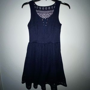 B Darlin Navy Blue Lace Dress